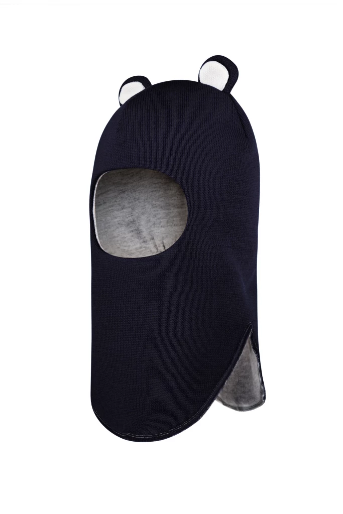 Зимова шапочка-шолом Corona.hm "Міс Ведмедиця" синій