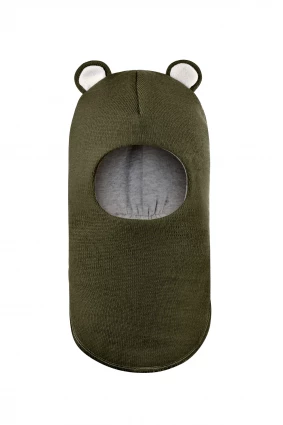 Зимова шапочка-шолом Corona.hm "Міс Ведмедиця" хакі