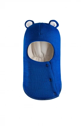 Зимова шапочка-шолом Corona.hm "Міс Ведмедиця" з кнопочками електрик