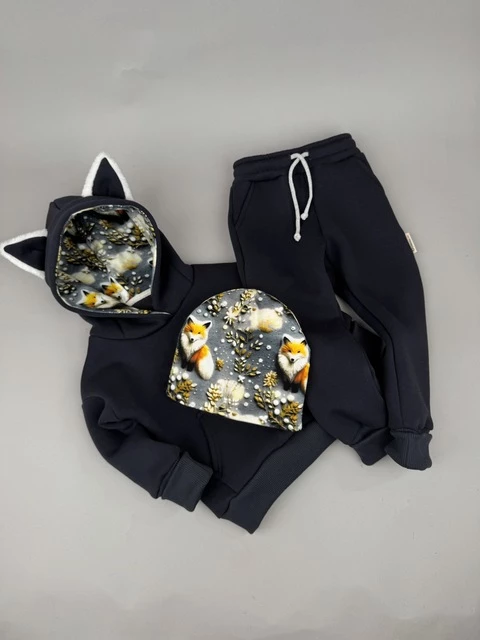 Костюм Corona.hm *Лисичка* графит с шапочкой (шапочка на выбор)