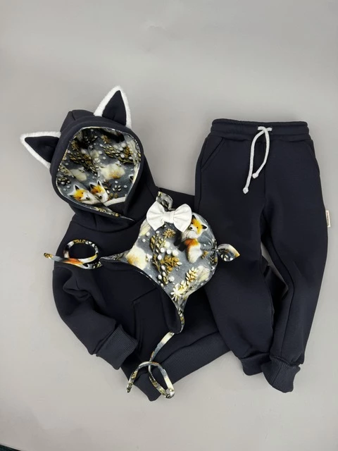 Костюм Corona.hm *Лисичка* графіт з шапочкою (шапочка на вибір)