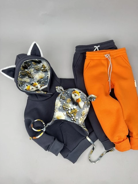 Костюм Corona.hm *Лисичка* графит с дополнитедьными штанами и шапочкой (шапочка на выбор)