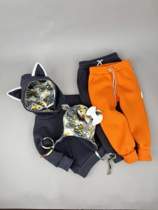 Костюм Corona.hm *Лисичка* графіт з додатковими штанами та шапочкою (шапочка на вибір)