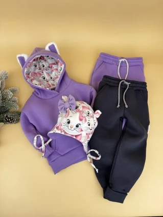 Костюм Corona.hm *Кицюня* фіалка  з додатковими штанами та шапочкою (шапочка на вибір)