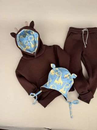 Костюм Corona.hm *Жирафчик* шоколадний з шапочкою (шапочка на вибір)