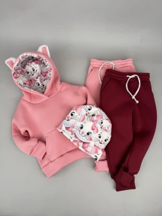 Костюм Corona.hm *Кицюня* рожевий з додатковими штанами та шапочкою (шапочка на вибір)