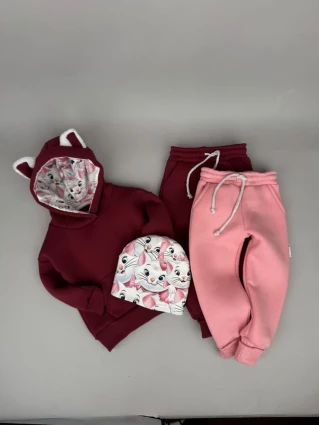 Костюм Corona.hm *Кицюня* бордо з додатковими штанами та шапочкою (шапочка на вибір)