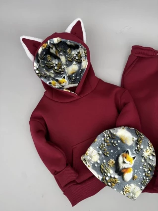 Костюм Corona.hm *Лисичка* бордо з шапочкою (шапочка на вибір)
