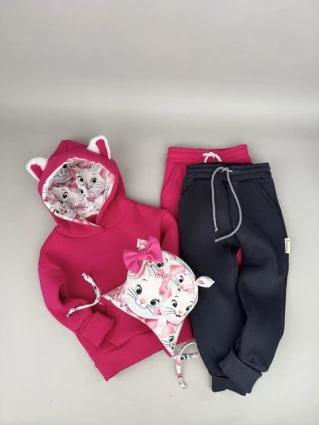 Костюм Corona.hm *Кицюня* малина з додатковими штанами та шапочкою (шапочка на вибір)